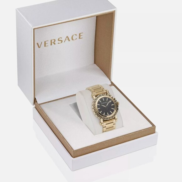 NEW Versace Gold Womens Analogue Watch Greca Watch